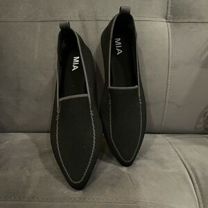 MIA Women’s Black and Gray Slip-On Loafers